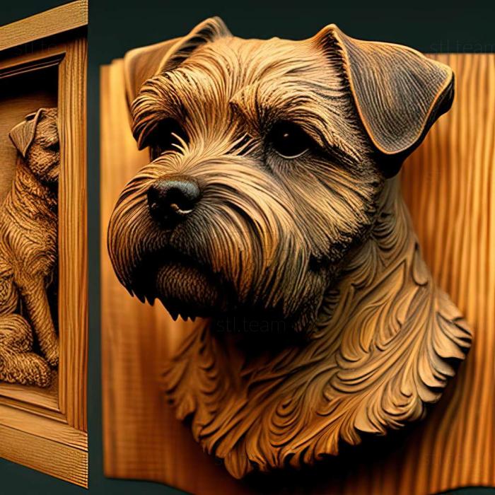 3D модель Собака бордер терєр (STL)